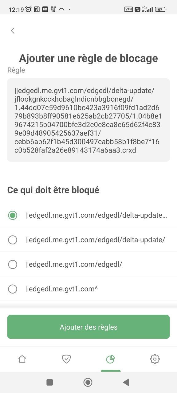 Ajout d'une r&egrave;gle &agrave; partir des param&egrave;tres de la demande *mobile_border
