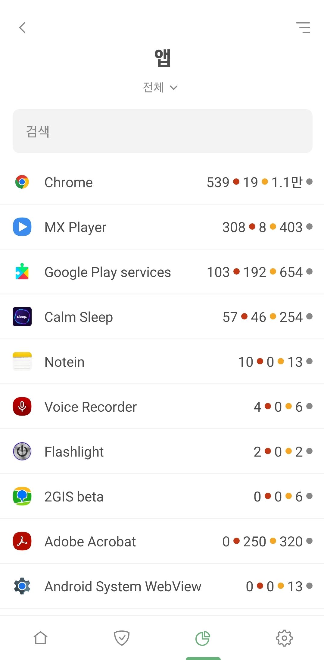 앱 목록 *mobile_border