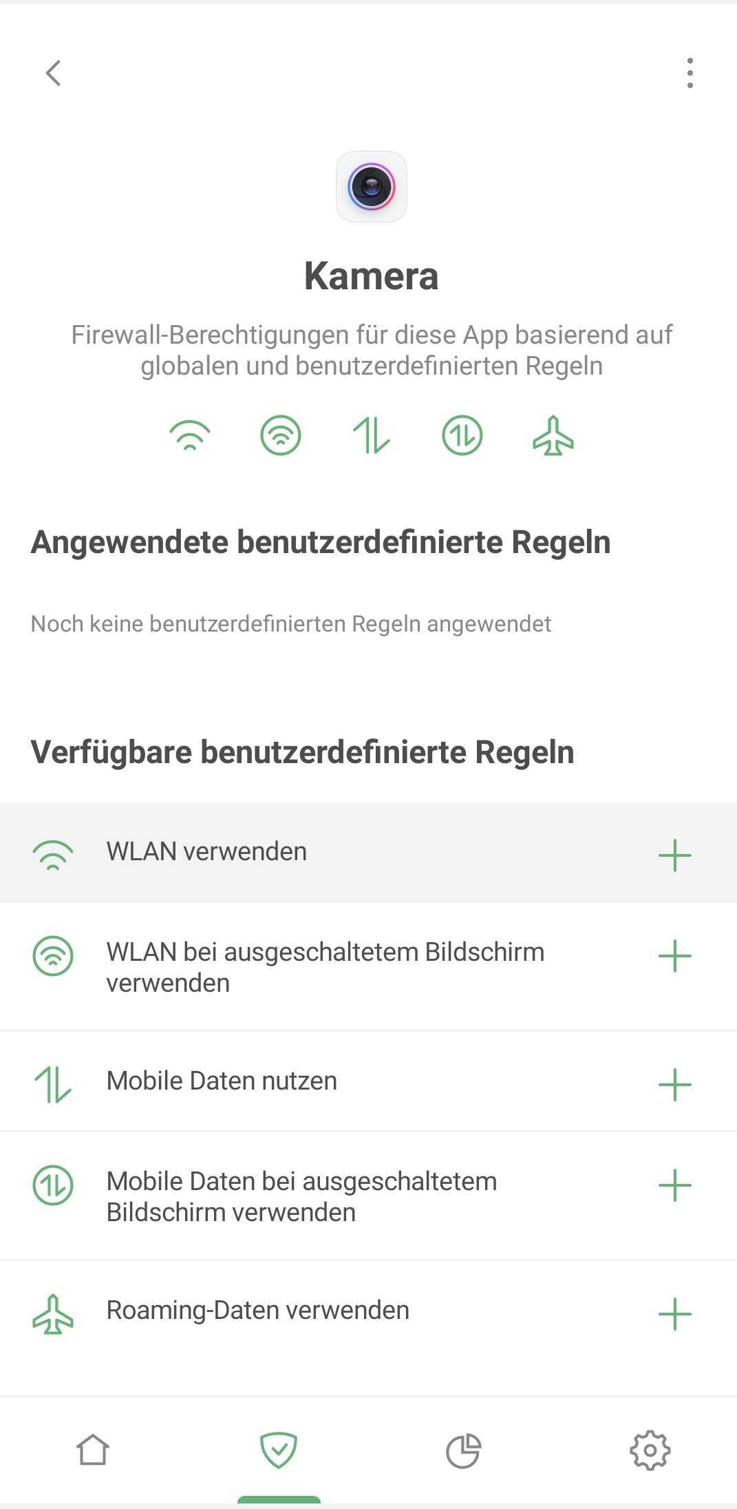 Das Hinzuf&uuml;gen der Regel *mobile_border