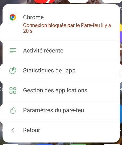 Menu de l'Assistant Chrome *mobile_border