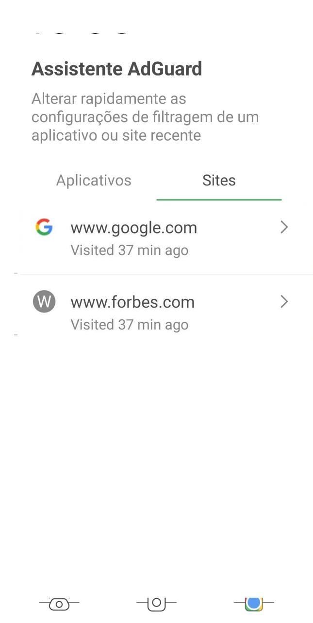 Aba Websites do Assistente *mobile_border