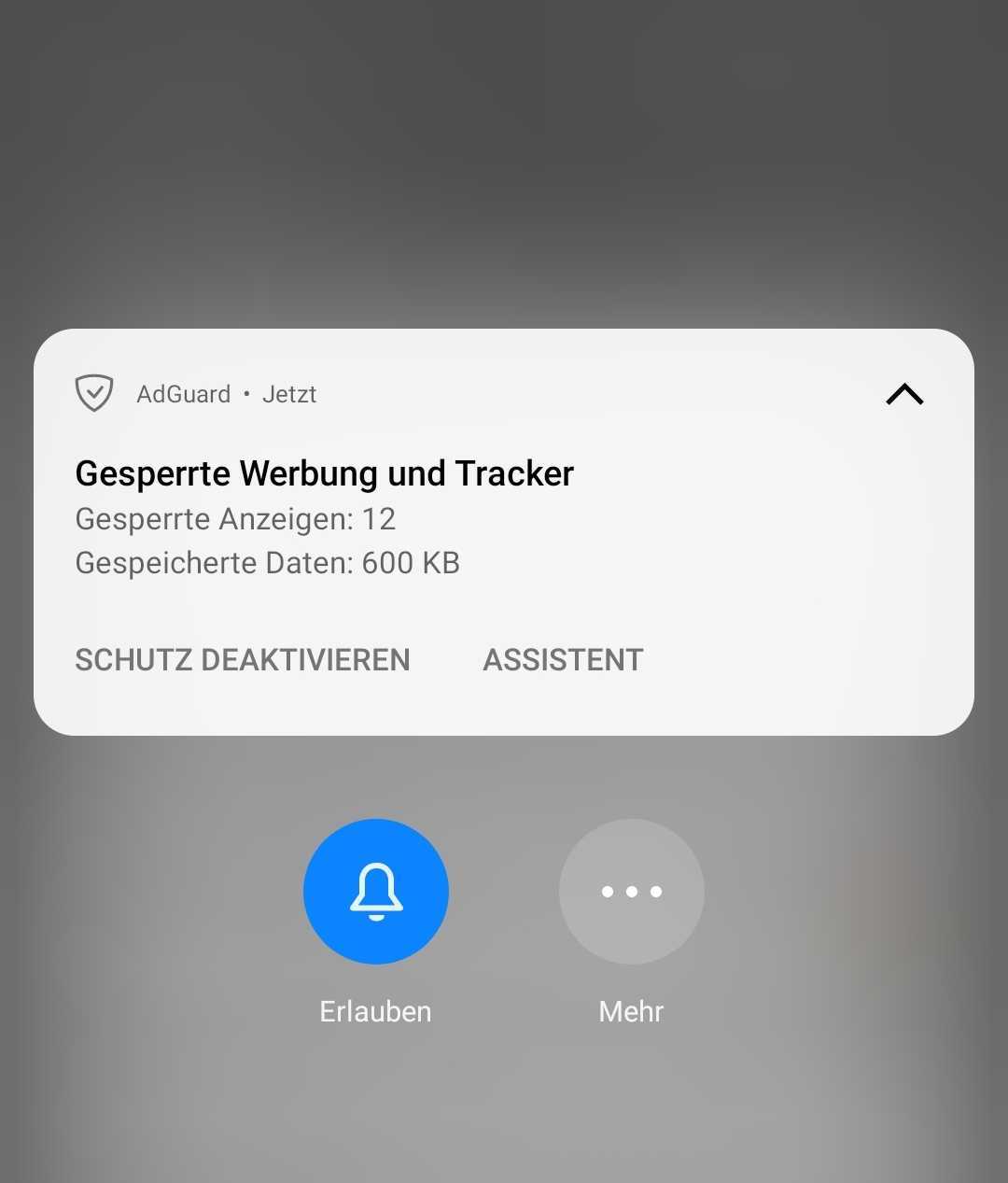AdGuard-Benachrichtigung *mobile_border