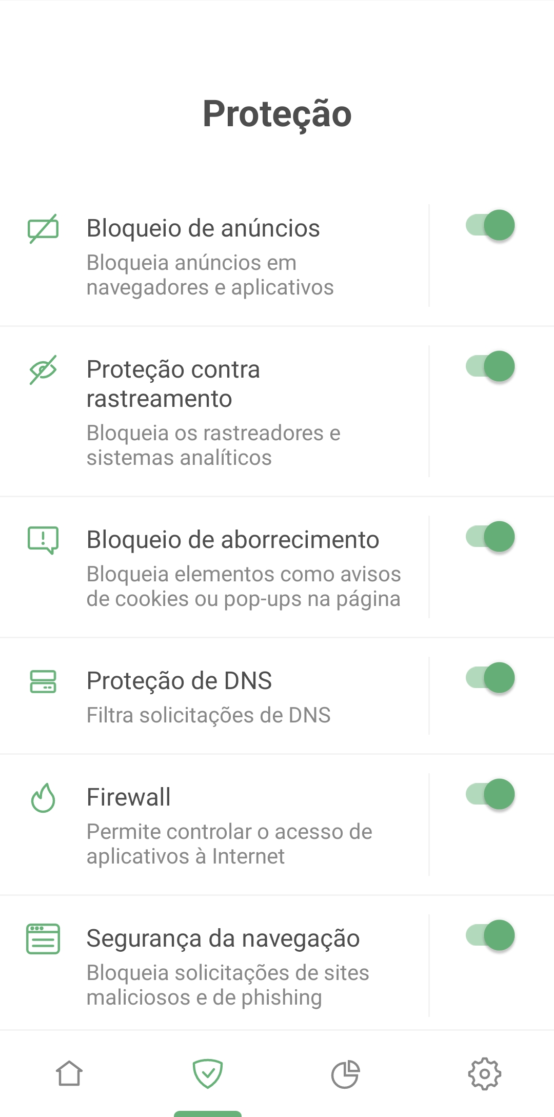 A se&ccedil;&atilde;o Prote&ccedil;&atilde;o *mobile_border