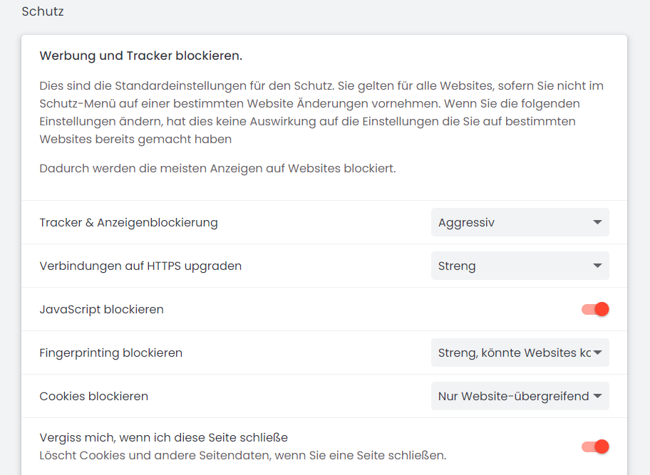 Brave: Werbung und Tracker blockieren
