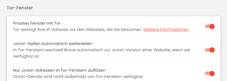 Brave: Tor-Fenster