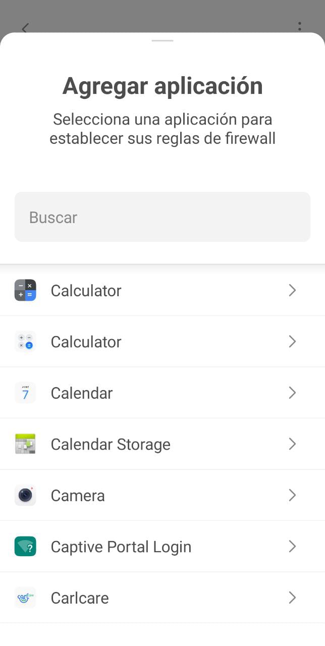 A&ntilde;adiendo una aplicaci&oacute;n a las Reglas de firewall personalizadas *mobile_border