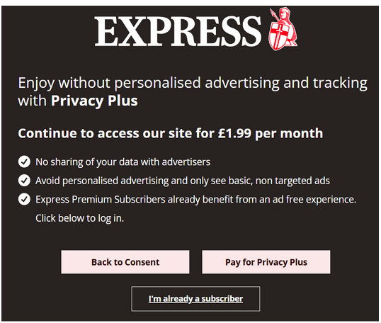 Expressの最後の「同意」リマインダー