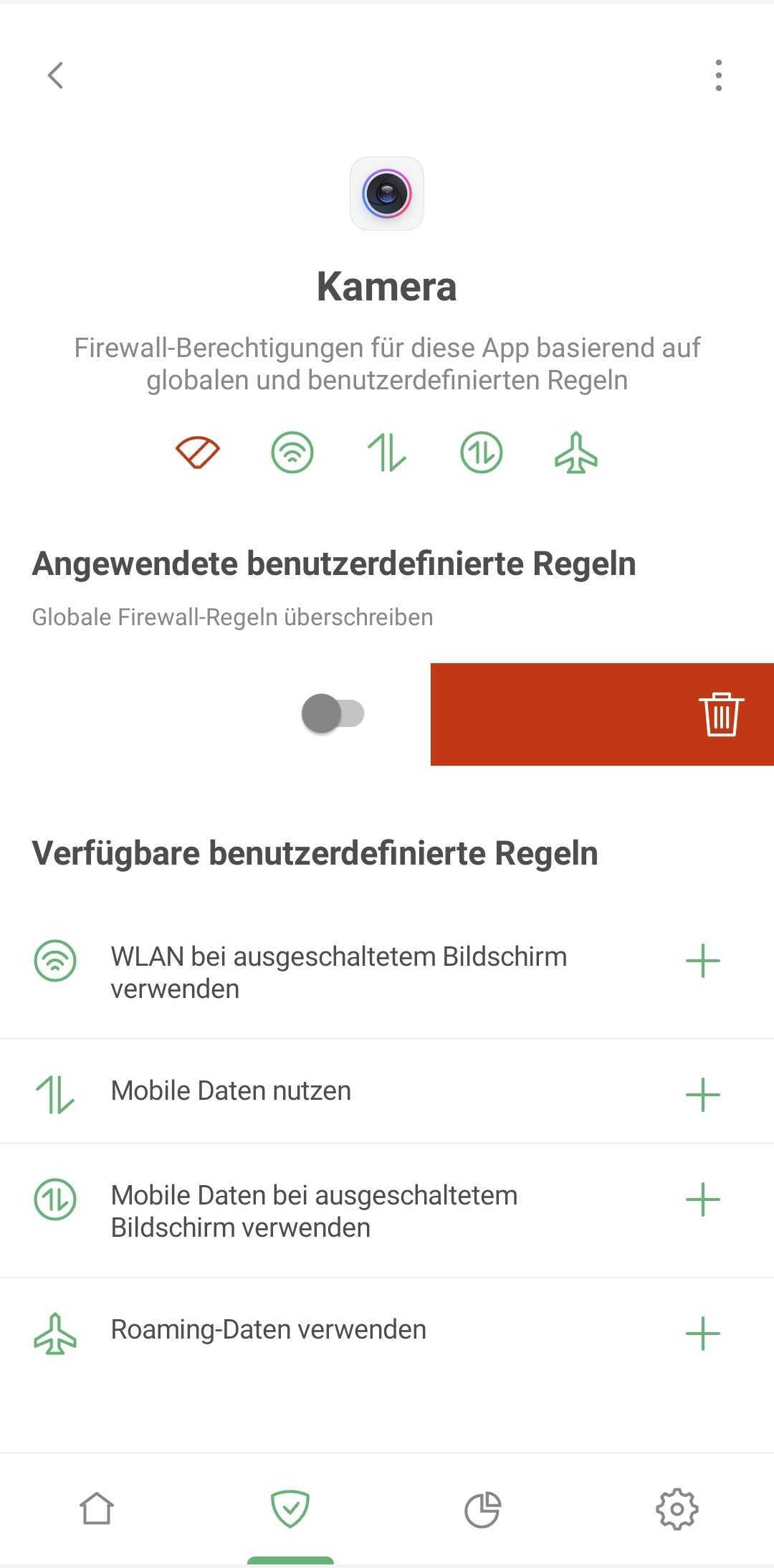 Das L&ouml;schen der Regel *mobile_border