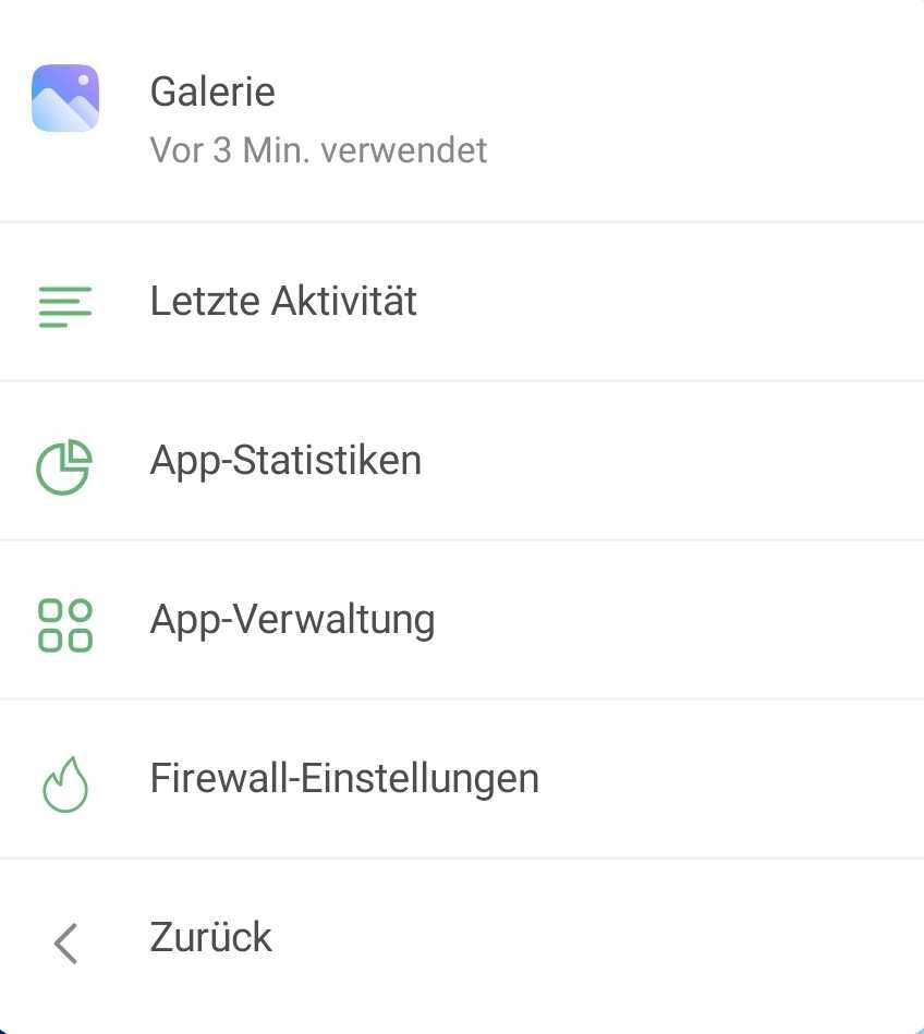 Verwaltung einer App &uuml;ber den Assistenten *mobile_border