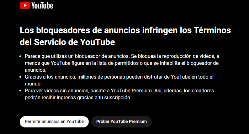 Aviso de YouTube *mobile border