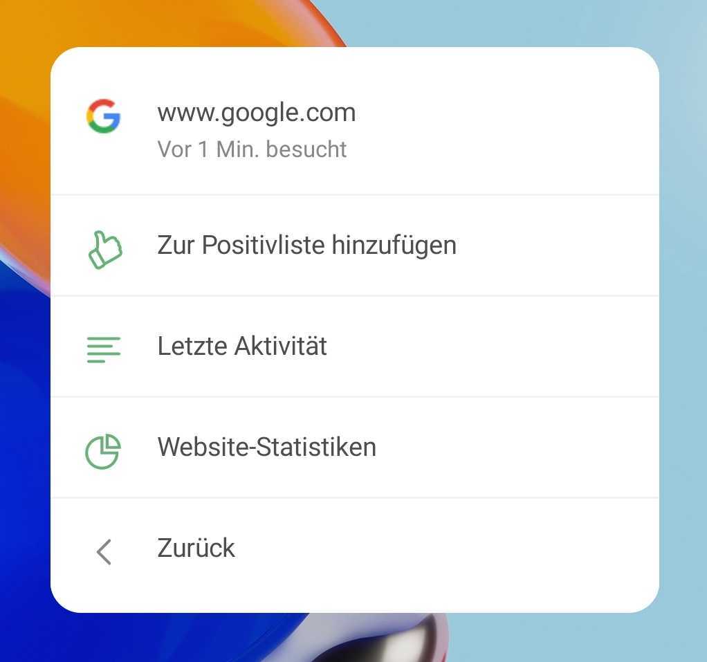 Verwaltung von google.com &uuml;ber den Assistenten *mobile_border