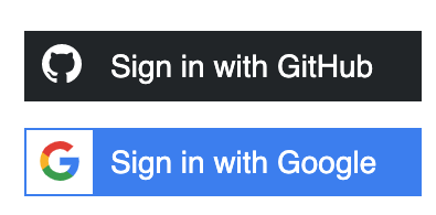 Social login buttons