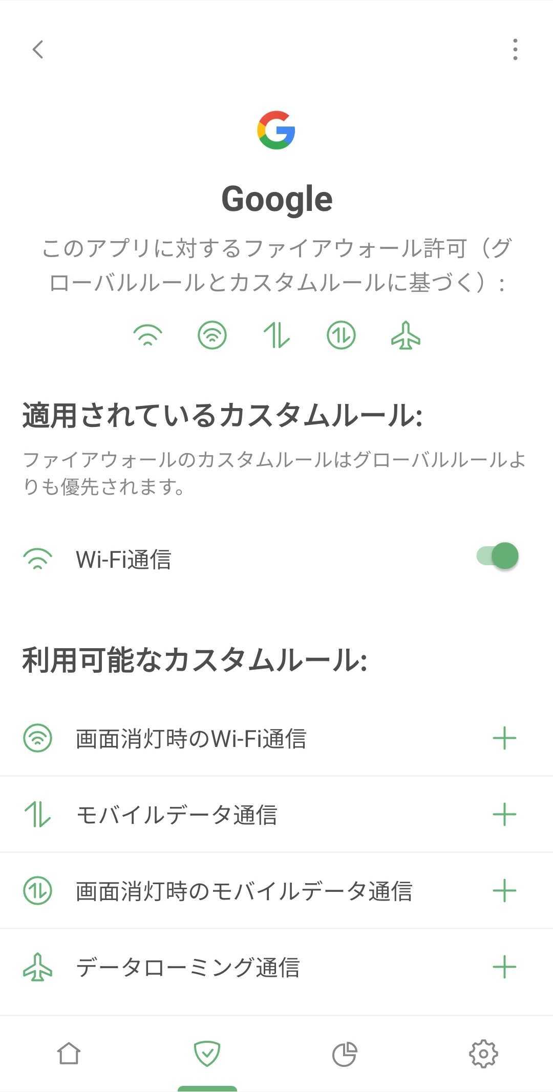 ファイアウォール: Chrome *mobile_border