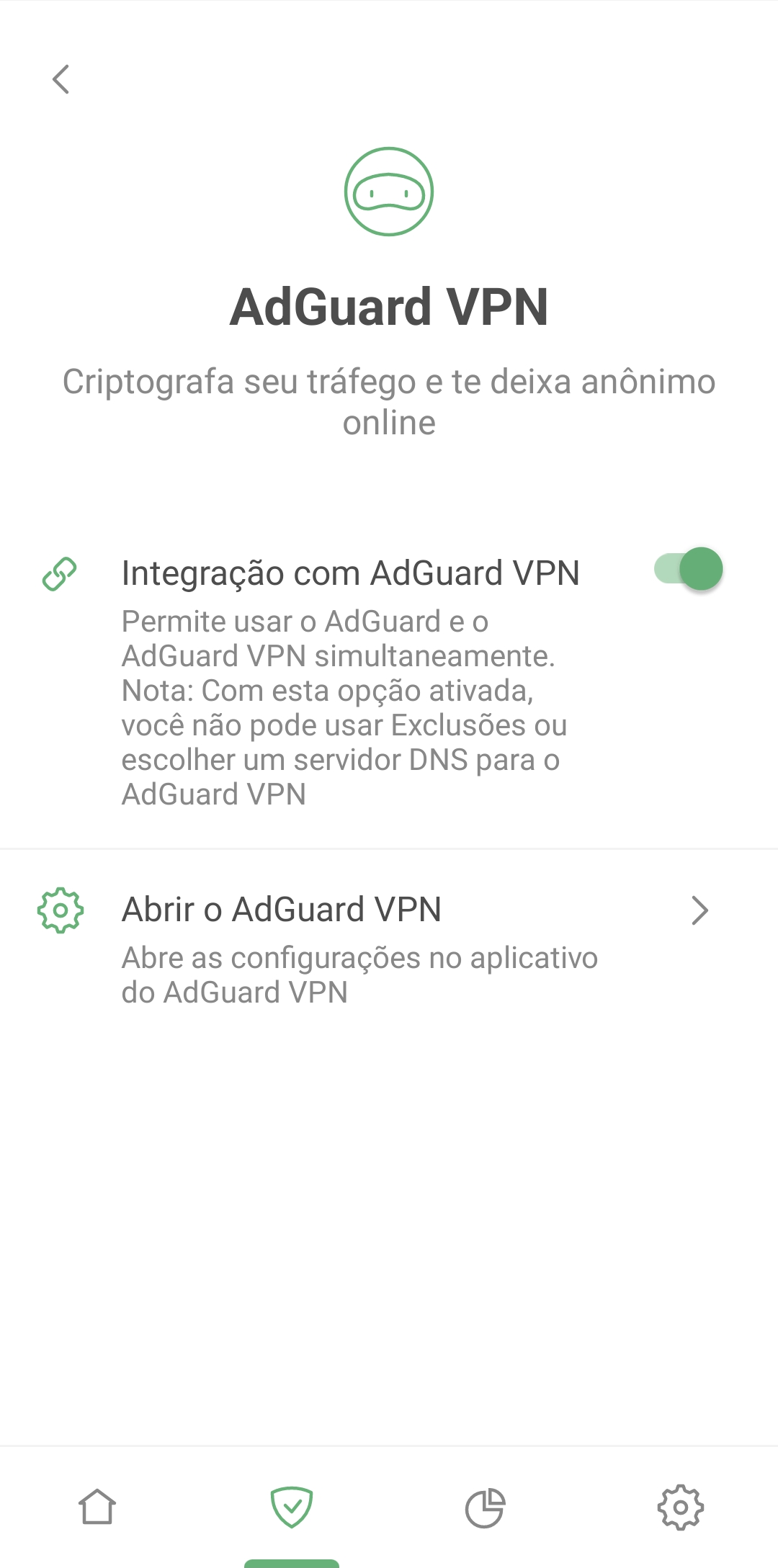 Integra&ccedil;&atilde;o com o AdGuard VPN