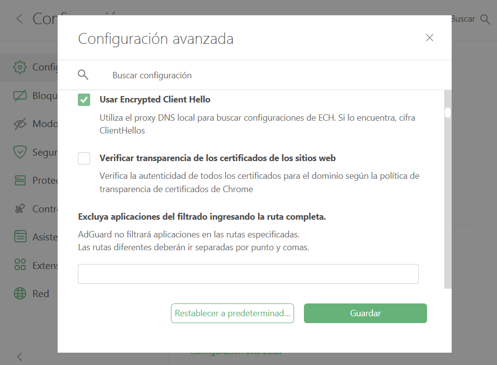 Uso de la funci&oacute;n Encrypted ClientHello