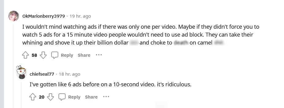 Reacci&oacute;n negativa de los usuarios de Reddit ante la prohibici&oacute;n de los bloqueadores de anuncios