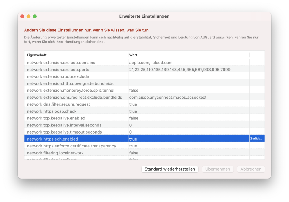 Aktivierung von ECH-Unterst&uuml;tzung