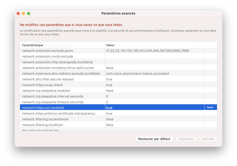 Comment activer la prise en charge de ECH