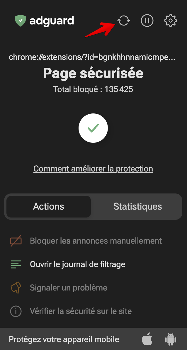 Rechercher les mises &agrave; jour *mobile