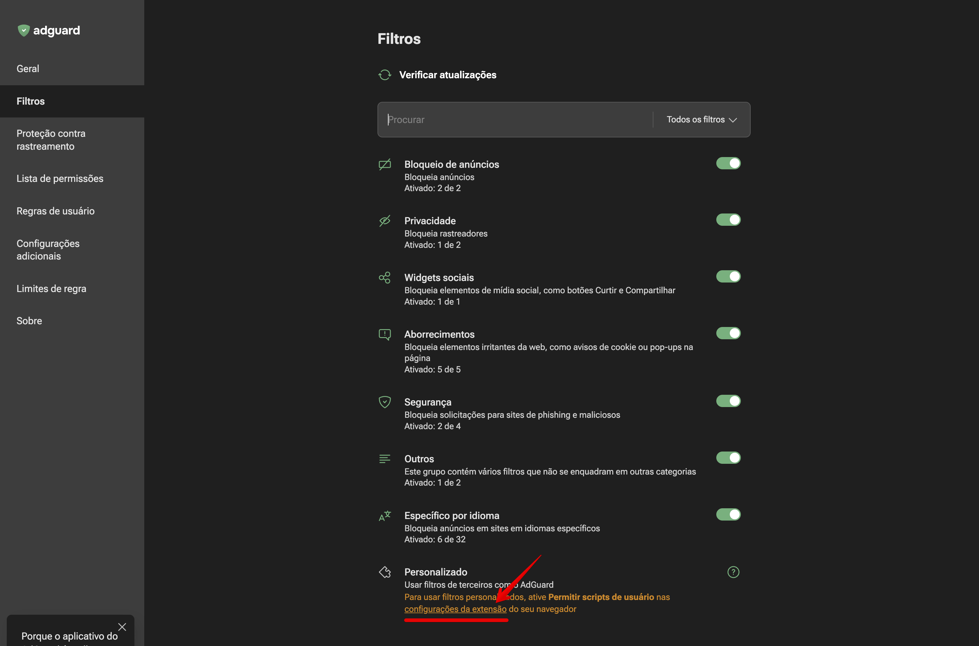 Settings *border