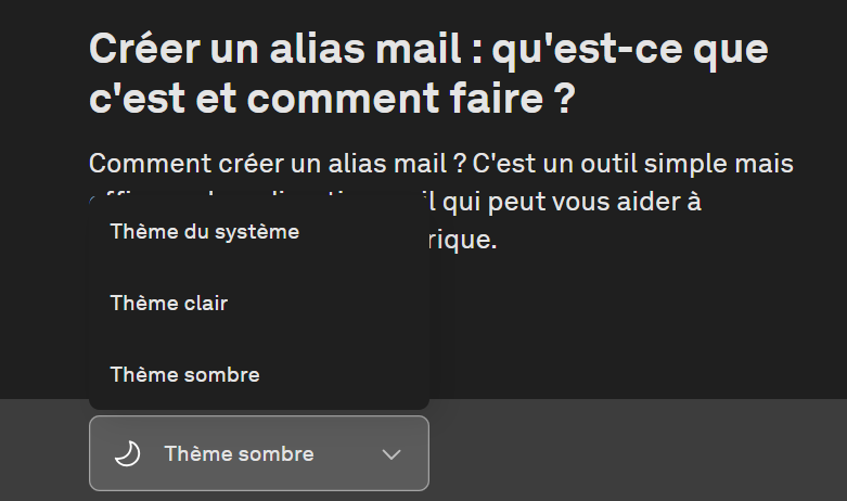 Theme sombre