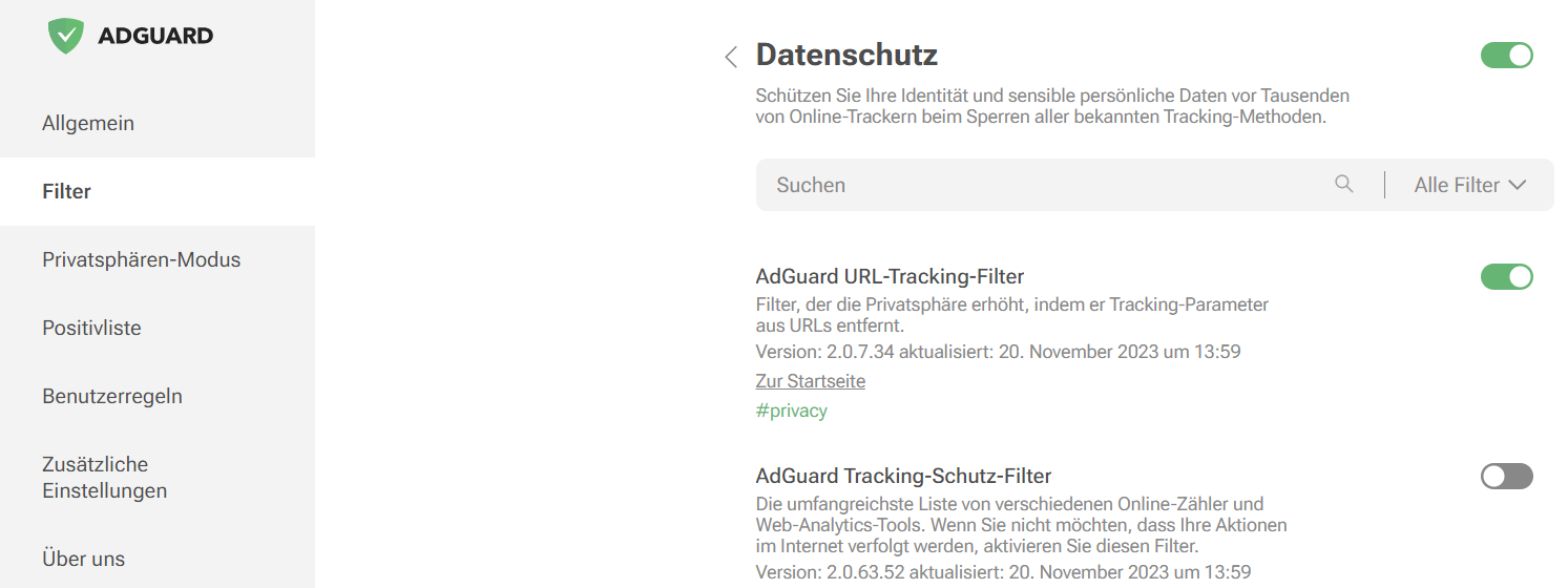 AdGuard Erweiterung f&uuml;r Firefox *mobile border
