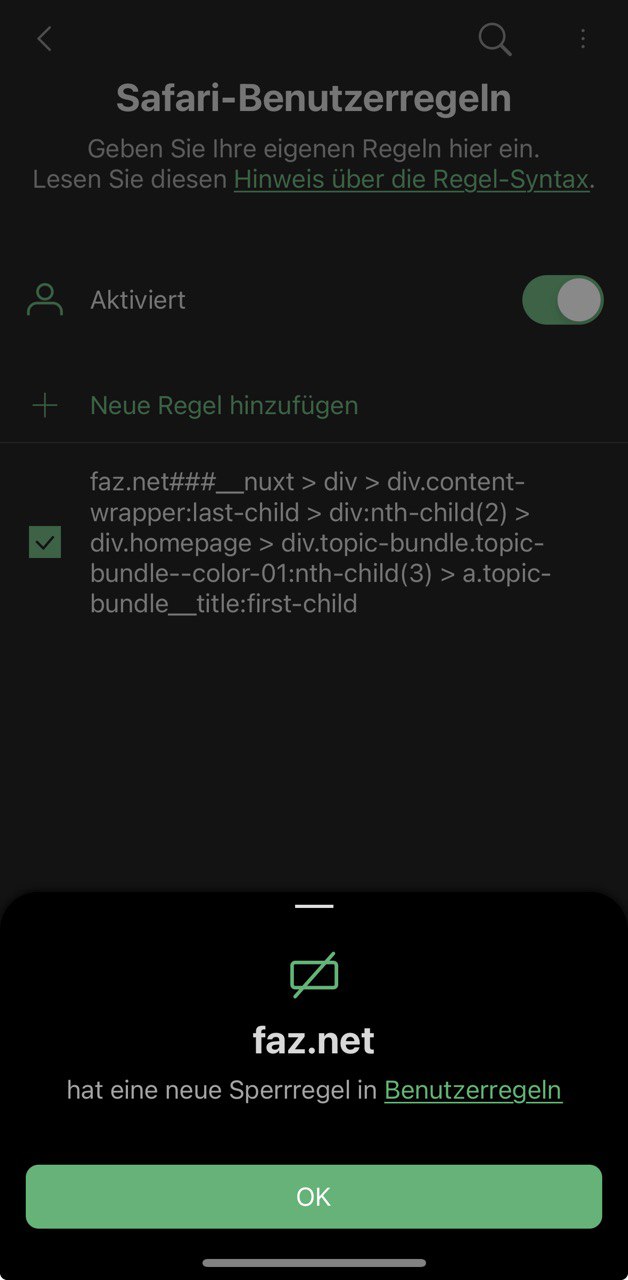 Regel hinzuf&uuml;gen *mobile