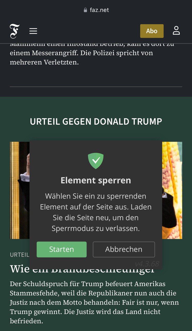 Sperren starten *mobile