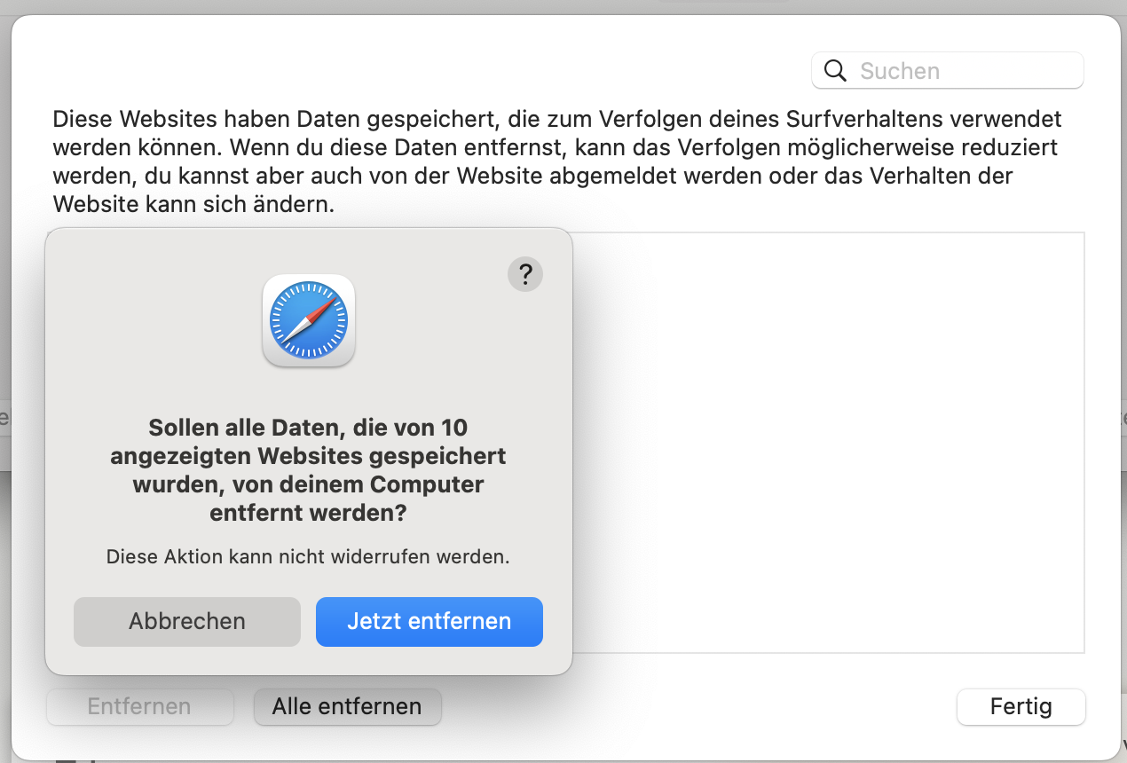 Safari: Daten löschen