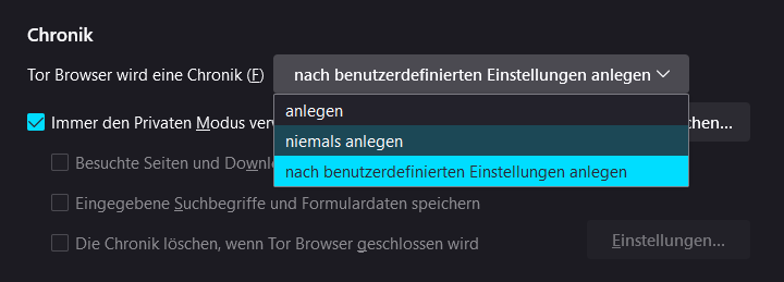 Tor: Chronik