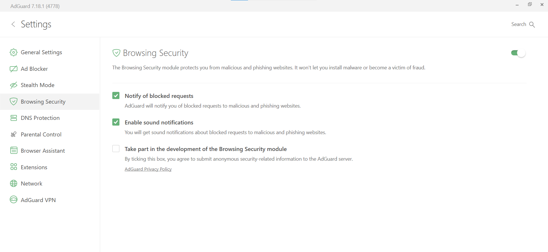 Browsing security