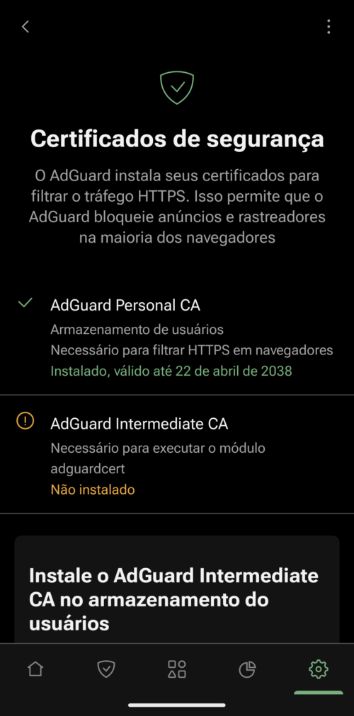 Dois certificados HTTPS 