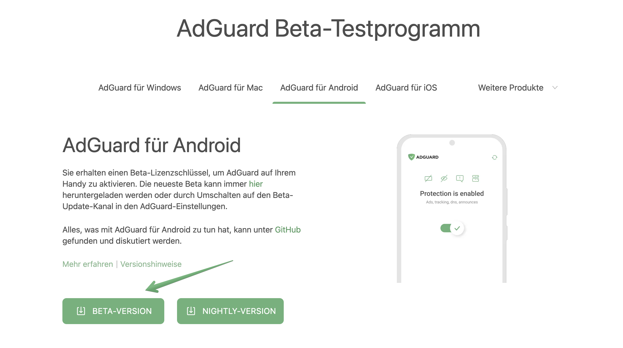 Wie man Beta erhält