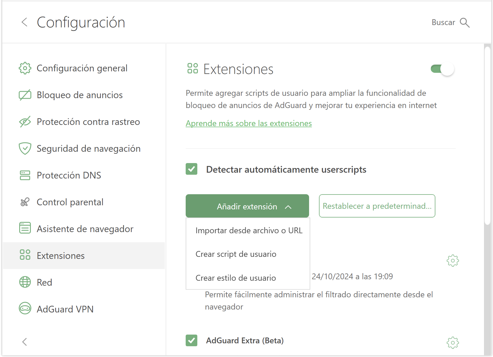 Agregando una extensi&oacute;n *border