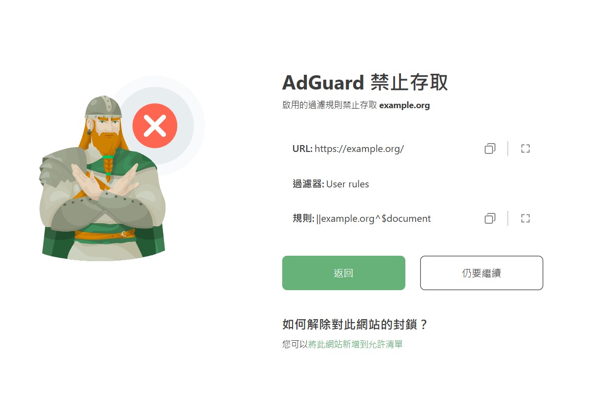 過濾規則封鎖的網站 *border